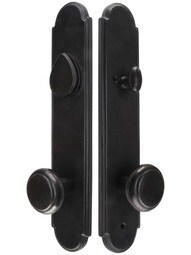 Solid Bronze Arched Entry Set with Newport Knobs.